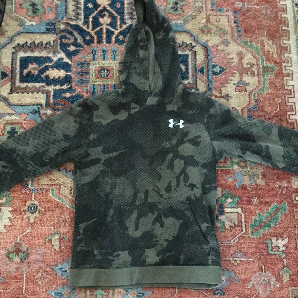 Kids Under Armour Green Camo Hoodie